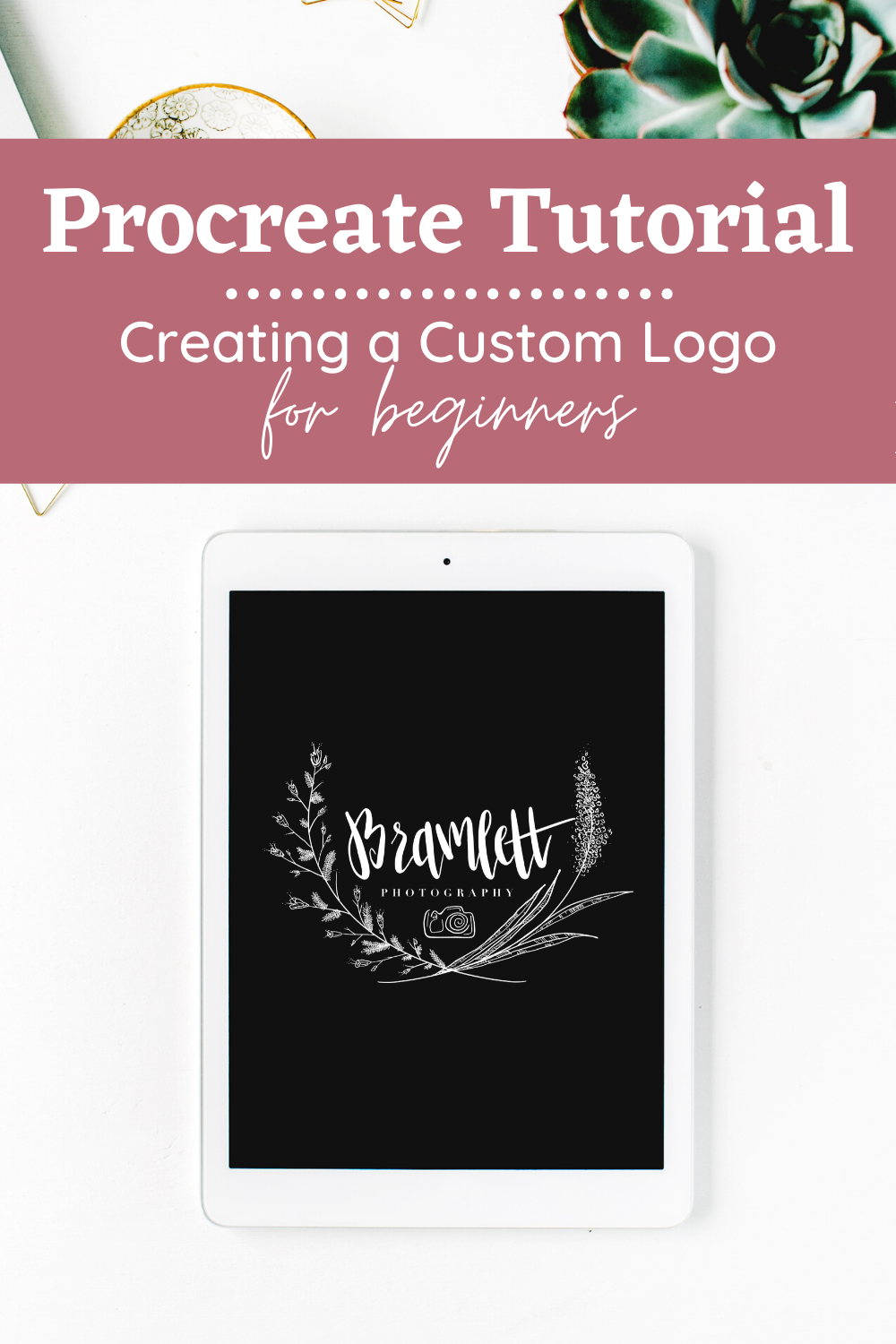 Creating A Custom Logo On Procreate For Beginners Flowers Need Bees